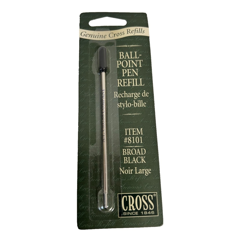 Vintage 80s-90s Cross Refill Black Broad Point Ballpoint Pen 8101 USA New in Box